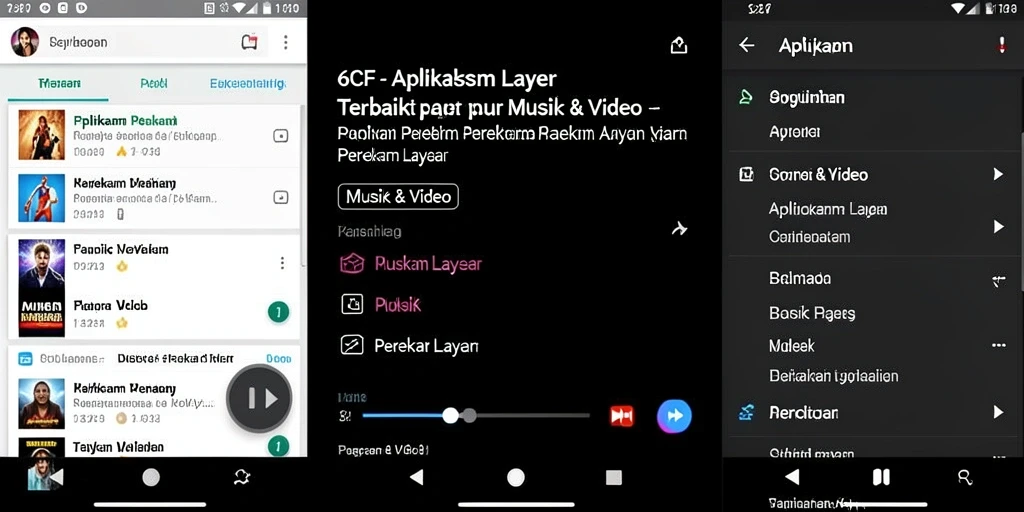 Antarmuka 6CF saat merekam layar dengan fitur lengkap.