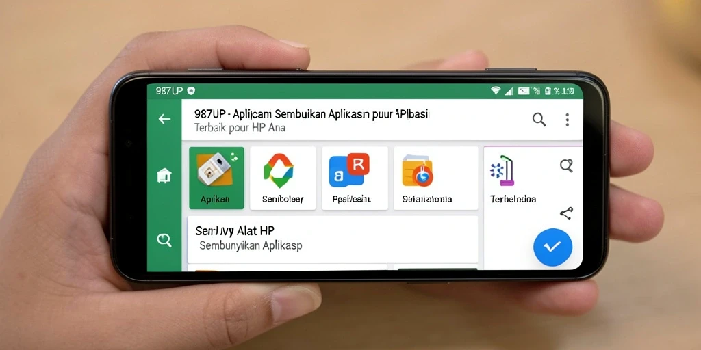 Tampilan antarmuka aplikasi 987UP yang intuitif dan minimalis.
