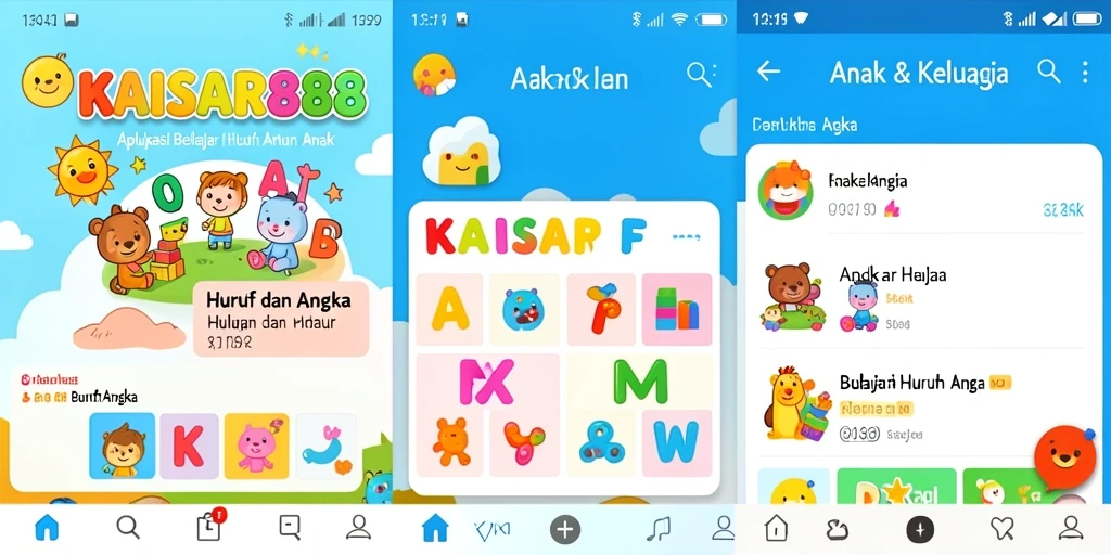 Tampilan antarmuka KAISAR888 yang menyenangkan untuk anak-anak.