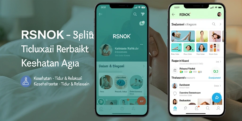 Tampilan antarmuka RSNOK yang intuitif dengan fitur Tidur & Relaksasi.
