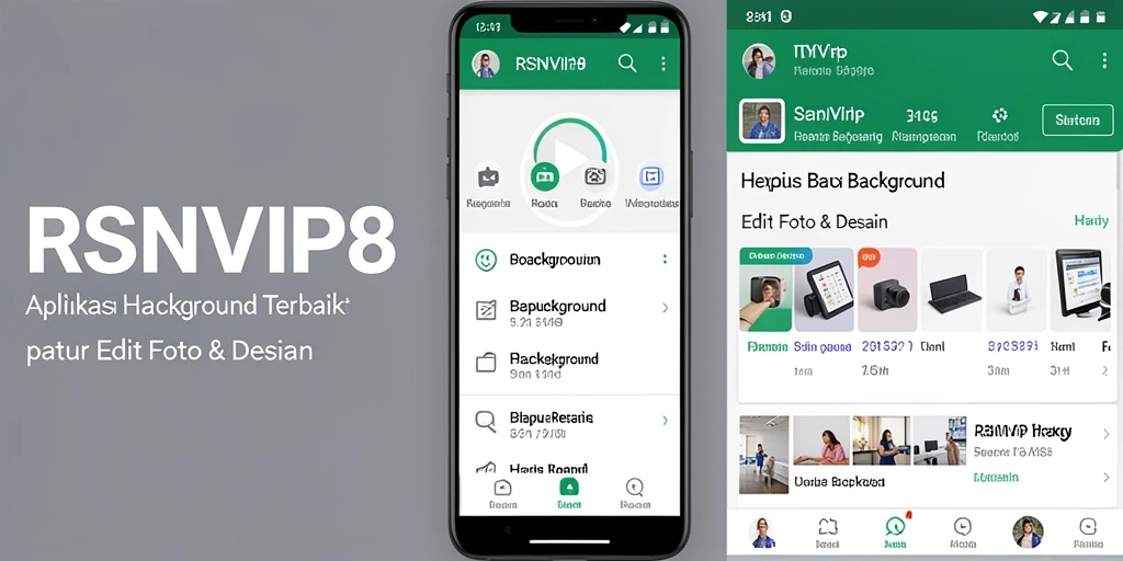 Tampilan antarmuka RSNVIP8 saat menghapus background foto.