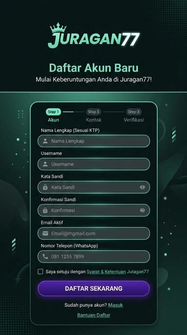 Buat Akun Baru Juragan77 dengan Mudah dan Cepat